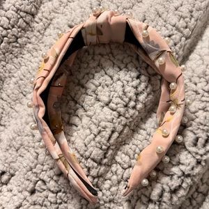 LOFT - Printed - Pearl - Embellished - Knotted Headband